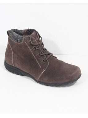 Propet Delaney Boots Women sz 11 Brown Suede Bootie Comfort shoes